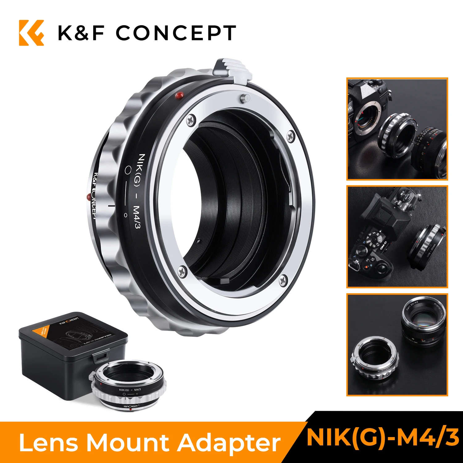 K&F Concept AI(G)-M4/3 Lenses Adapter for Nikon G/F/AI/AIS/D Lenses to Micro 4/3 MFT Lens Panasonic Lumix Camera Mount Adapters