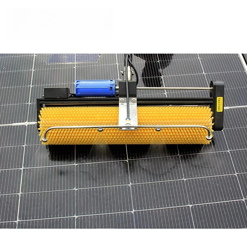 2025 Solar Panel Cleaning Brush Rolling PV Solar Module Panel Cleaning Robot Machine Water Washing Cleaning Equipment HFYT D1