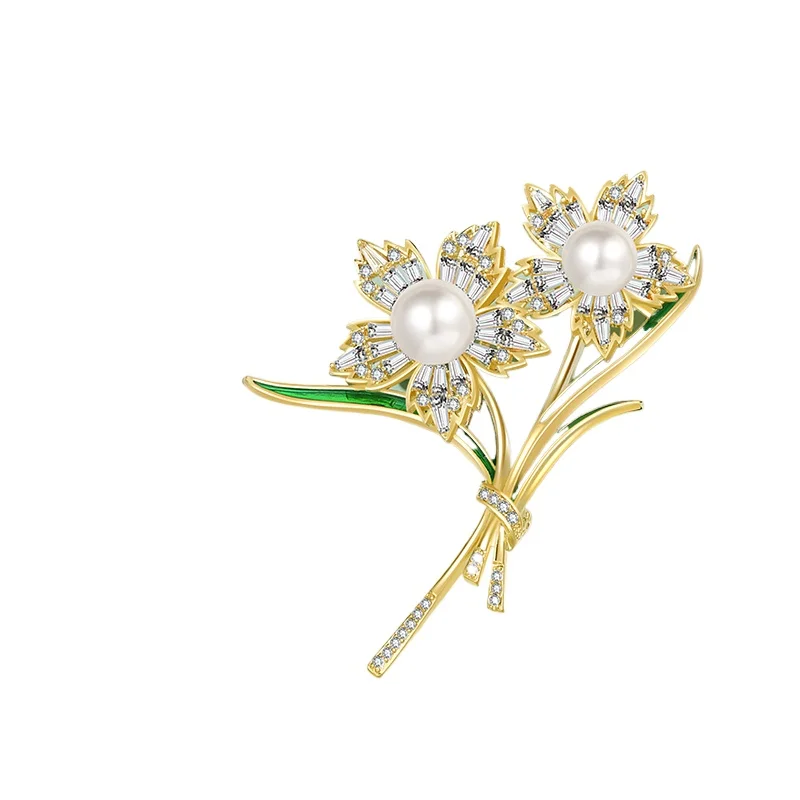 بروش نسائي راقي بتصميم عصري رائع وخفيف الوزن صندوق هدايا فاخر