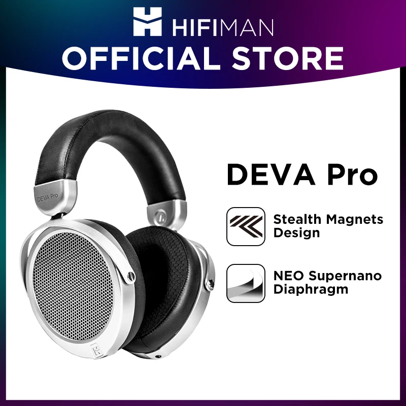 

HIFIMAN Deva-Pro Over-Ear Open-Back Planar Magnetic Headphone with Stealth Magnets-Wired Version