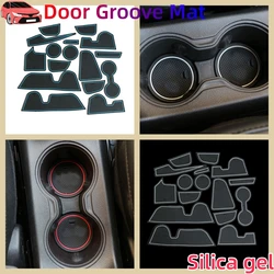 Door Groove Dust-proof Pad for Jeep Compass 2017 2018 2019 2020 Rubber Anti-slip Mat Cup Holder Storage Gate Slot Sticker Auto