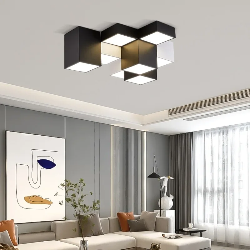 Moderna lampada da soffitto a LED per soggiorno sala da pranzo corridoio camera da letto triangolo ultrasottile plafoniera decorazioni per la casa apparecchio di illuminazione per interni