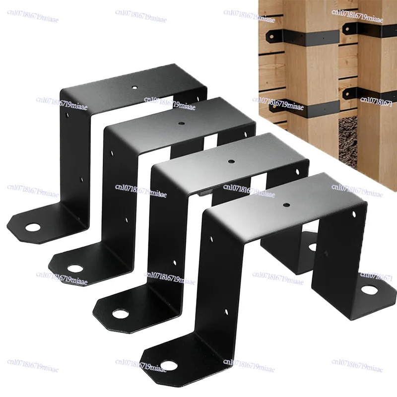 

Сверхмощный кронштейн для ограждения, крепежный кронштейн для палубной стойки, U-образный металлический ремешок, подходит для деревянных стоек 4*4 дюйма