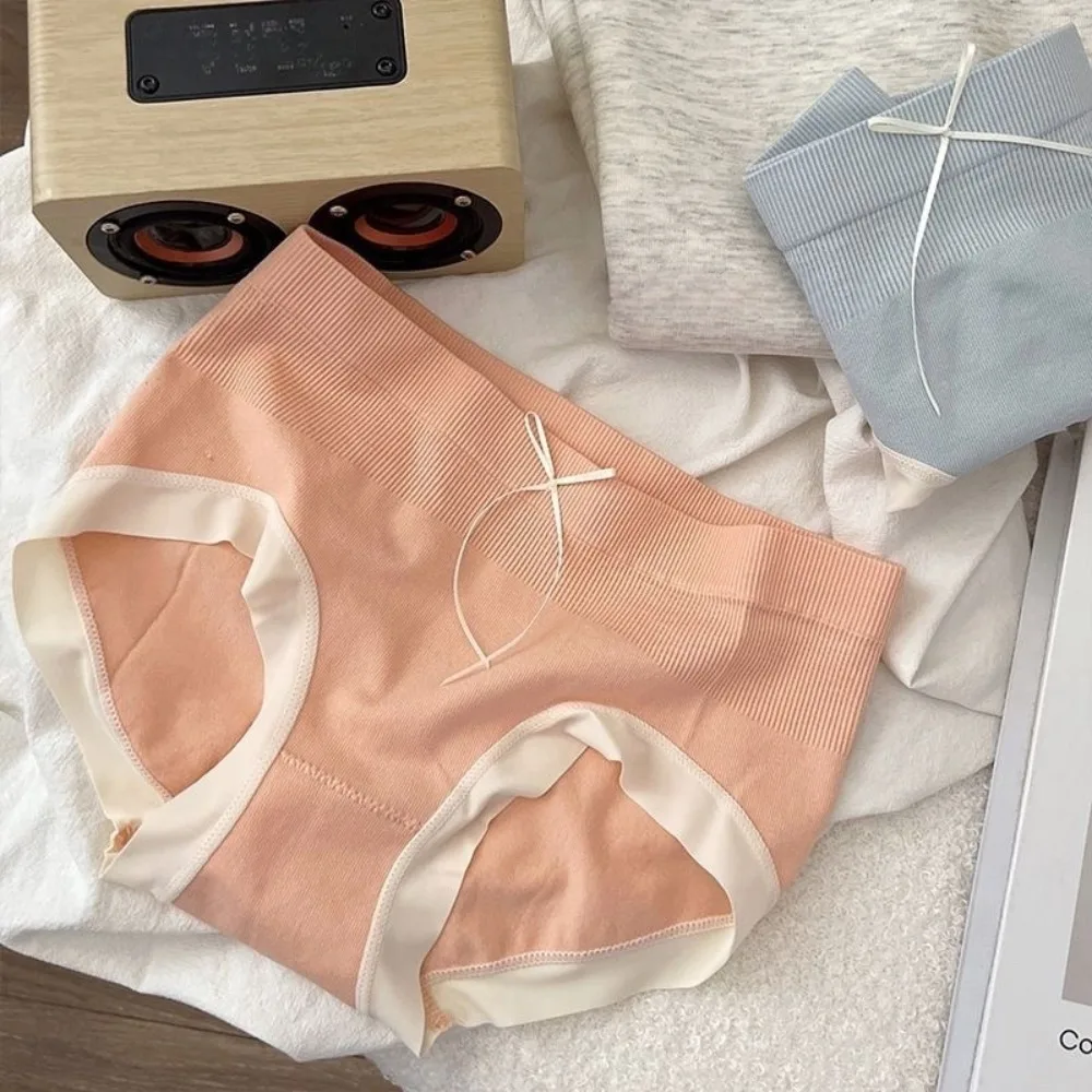 

5Pcs Sweet Low Waist Women Panties Set Underwear Random Color Ruffles Briefs Comfortable Elastic Bow Underpants Four Seasons