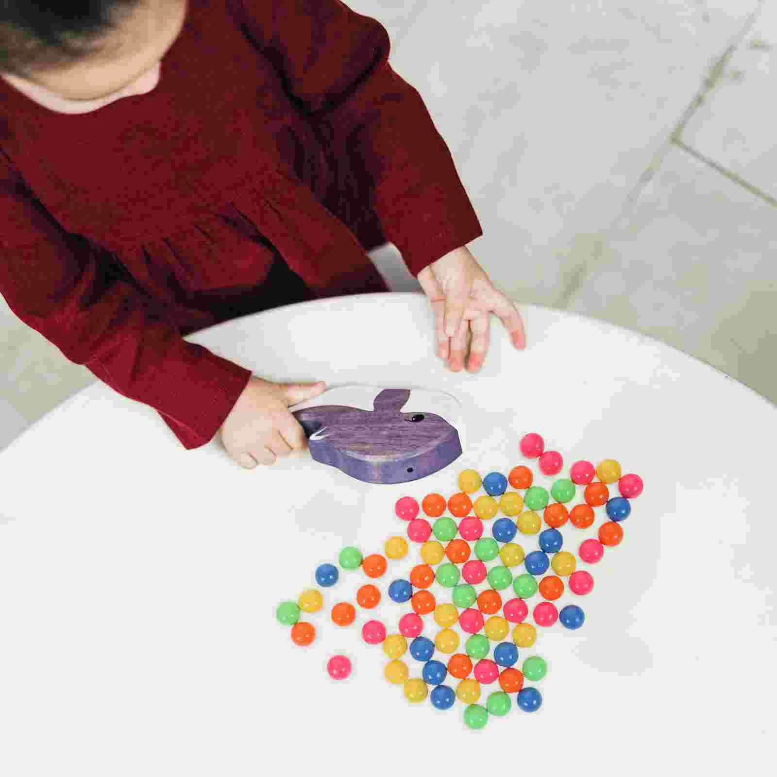 

100 Pcs Counting Balls Probability Learning Educational Toys Plastic for Kids Colored Set Colorful Little