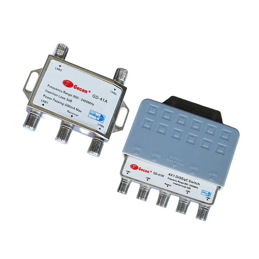 DiSEqC Switch 2.0 Multiswitch Satellite 4X1 950-2400 MHz 4 in 1 Satellites Waterproof Diseqc Switch for Satellite Receiver