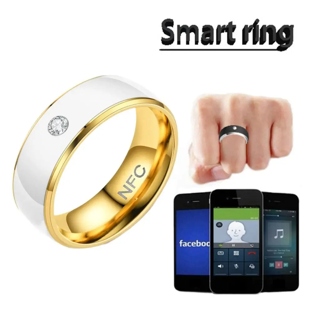 Stainless Steel NFC Smart Ring Wearable Connect Multifunctional Finger Digital Ring Waterproof Magic Wear for Android Phone