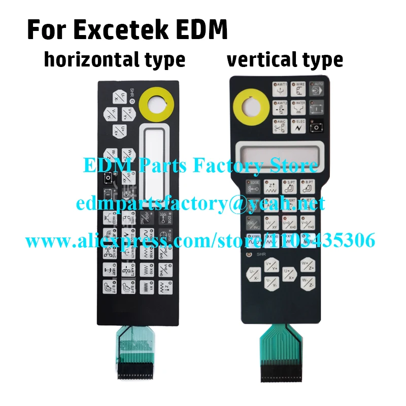 

Excetek machine use Remote control button sticker (horizontal type,vertical type) Excetek spare parts Manual Control Box Sticker