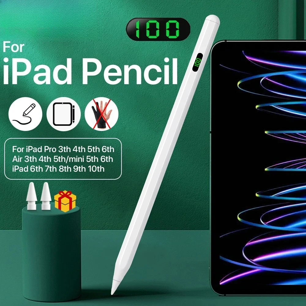

Для iPad Pencil Palm Touch Стилус для iPad Аксессуары Apple Карандаш для iPad 12 Pro 3/4, 5-го/6-го поколения Ручка для показа номера