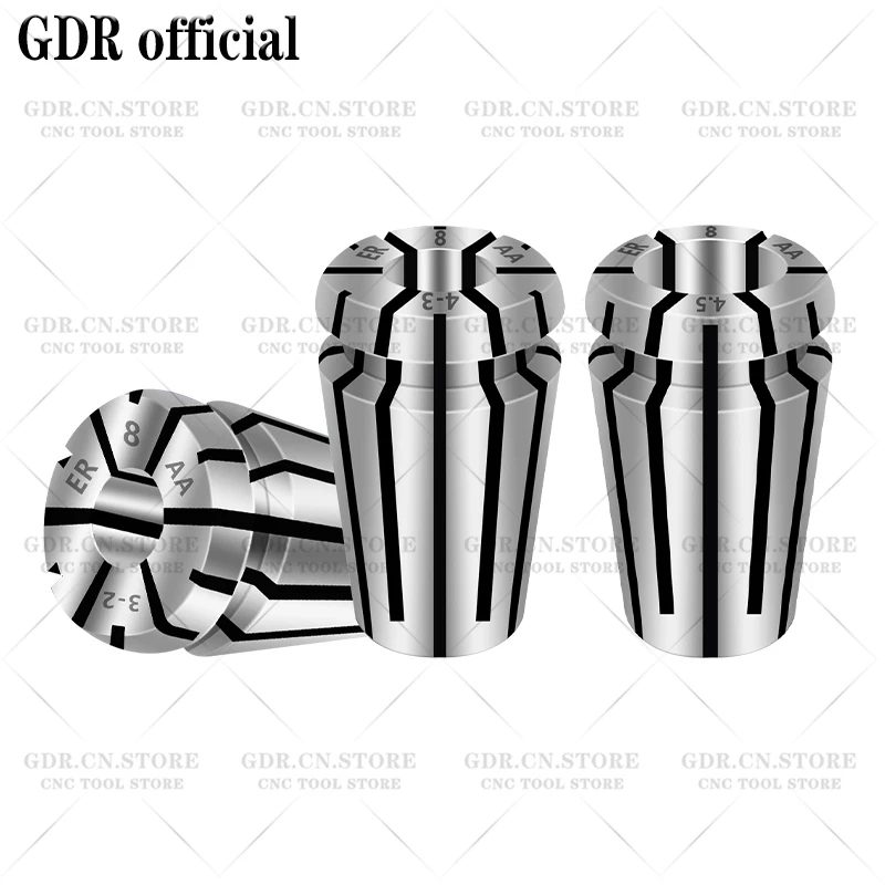 ER8 ER Collet Chuck Set, ER8 Pinça, AA UP Pinça, 1mm, 2mm, 3mm, 4mm, 5mm, 3.175mm, 6mm