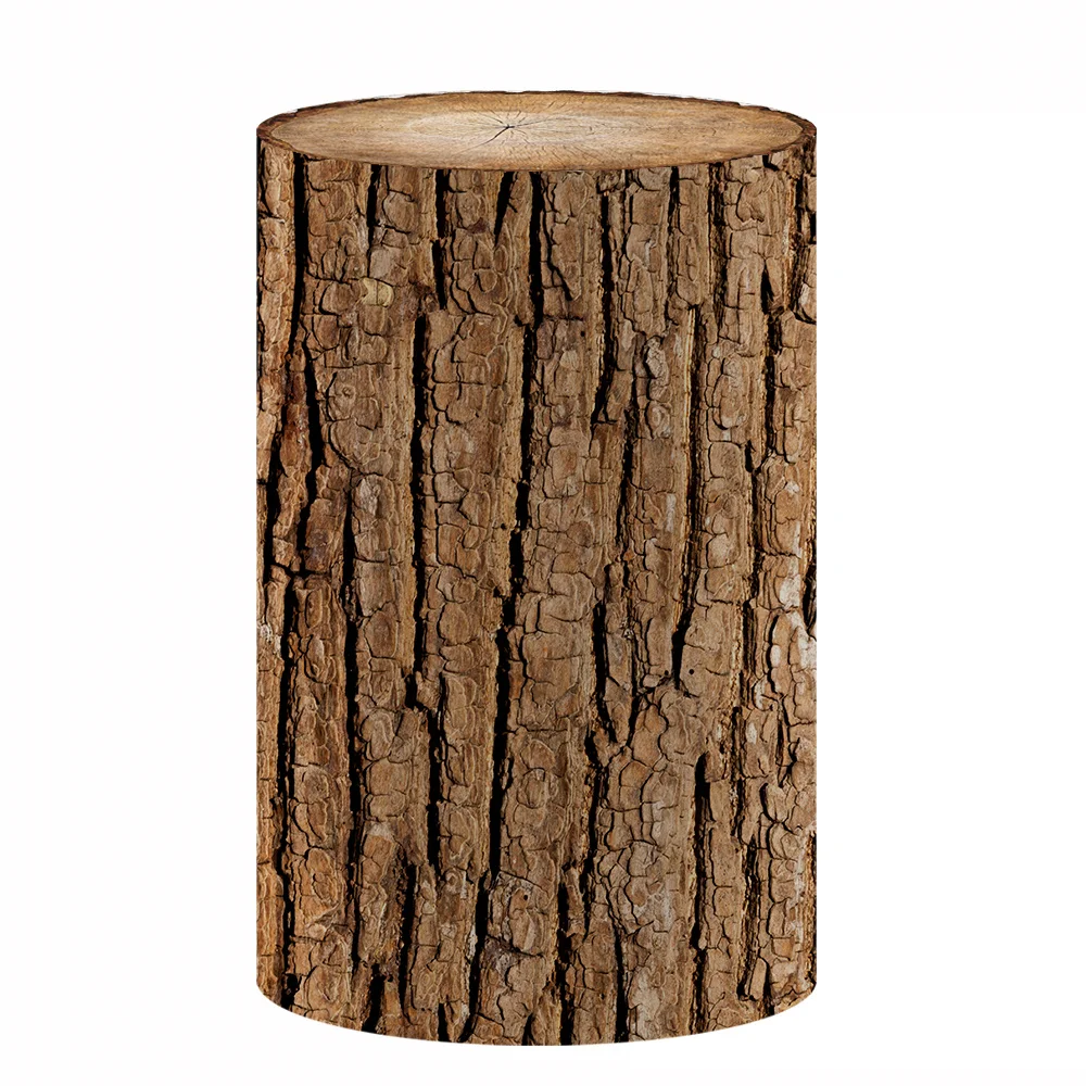 Wood Grainy Texture Cylinder Covers Diamond Stretchy Pedestal Cover Birthday Baby Shower Desserts Tablecloth Props NO-240