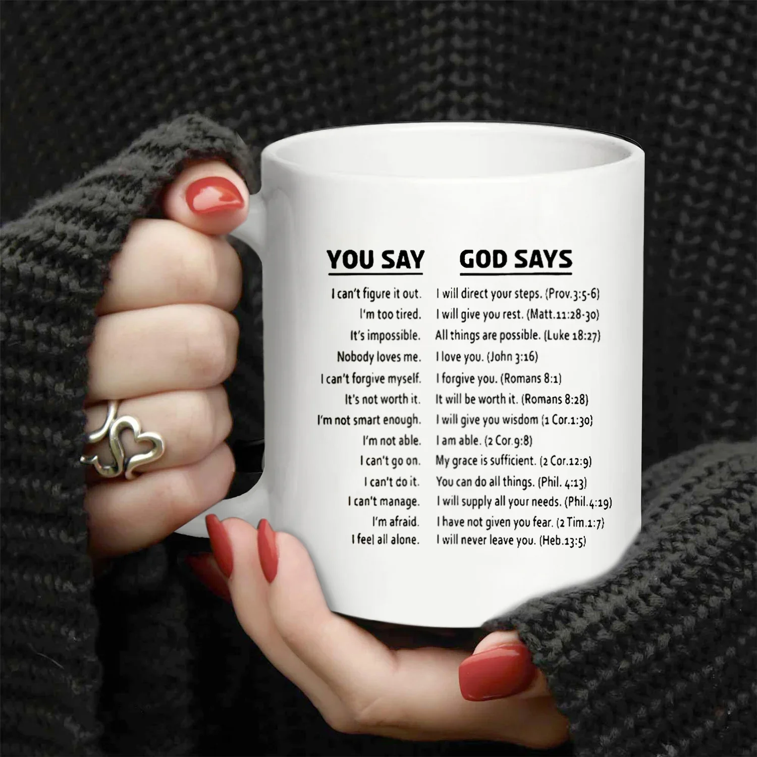 1pc,Inspirational Christian Coffee Mug -Versatile Drinkware, Bold Humor, Inspirational Gift For Friends,Coworkers,Dad,Mom,320ML