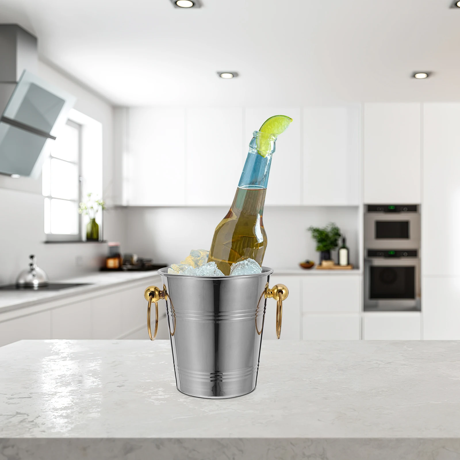 

Party Bottle Bucket Ice Container Holder Ice Cube Bucket Holder Metal Cube Cooling Beer Bottle Container