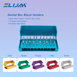 ELIJAH Dental Burs Drill Disinfection Block FG Bur Sterilization Holder Autoclavable Aluminium 30 Holes Dentistry Materials