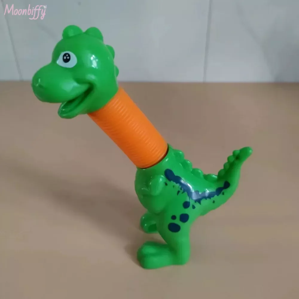 Kids Cartoon Giraffe Dinosaur Tubes Novelty Toys Stress Relief Squeeze Fidget Stretchable Plastic Anti-stress Decompression Toy