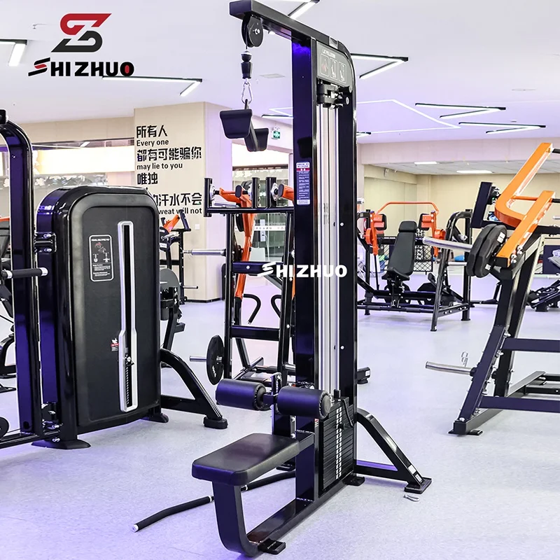 

High End Commercial Gym Equipment Selectorized Weight Stack Pin Load Seated Lat Pulldown Low Row Machine