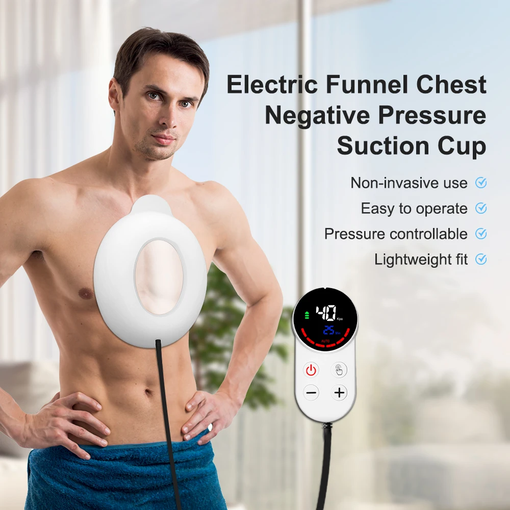 Electric Rehabilitation Funnel Chest Orthopedic Brace Pectus Excavatum Vacuum Bell for Sternal Thoracic Sunken Sternum Deformity