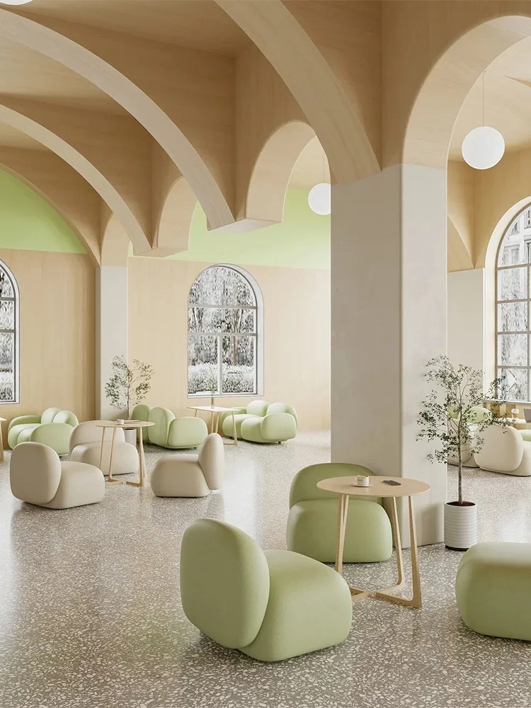 مجموعة طاولة وكرسي لشاي الحليب، أريكة صالون تجميل، مقعد بار، مقعد بطاقة، منطقة ترفيهية، استقبال، مقعد طعام مزدوج