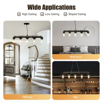 5燈水管吊燈工業蒸氣龐克風格吊燈閣樓咖啡廳家居裝飾 10 最佳銷售 蒸氣龐克燈 - №6