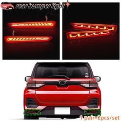 Car LED Rear Reflector Fog Lamp for Toyota Raize 2019 2020 2021 2022 Brake Light Rear Bumper Turn Signal Lamp