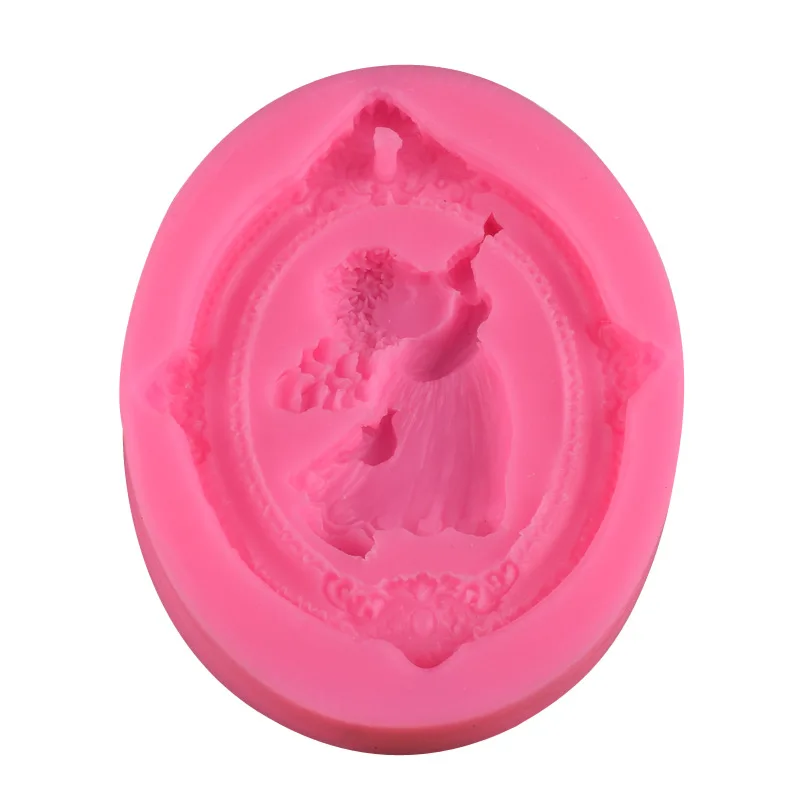 Mold Pink Silicone 3D Angel Mold Gypsum Soap Resin Making Cake Chocolate Candle Mold DIY Making Tool Multi-functional Mould Oval