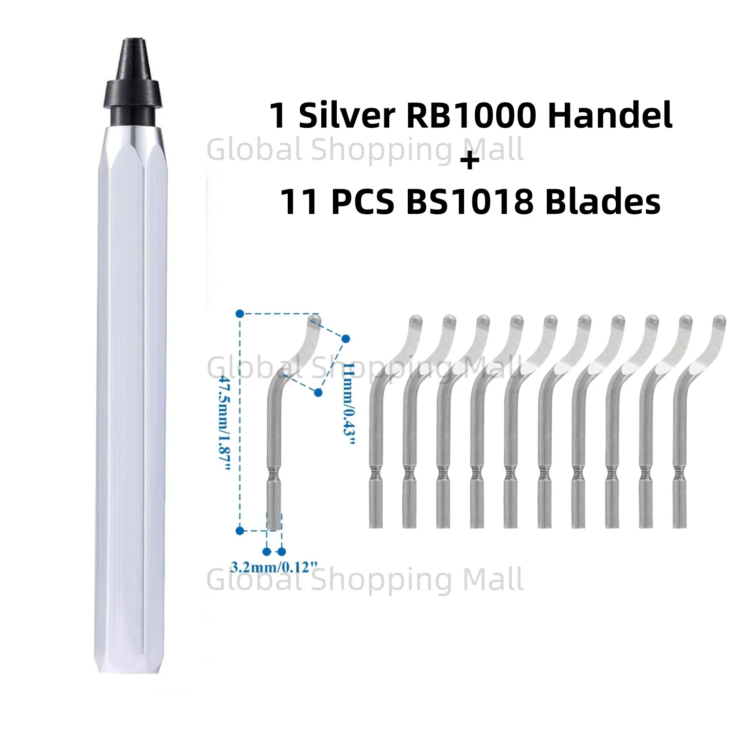 Deburring Tool RB1000 with 11 High Speed Steel BS1018 Swivel Blades 360 Degree Rotary Head Ideal for Metal Copper Burr Removal
