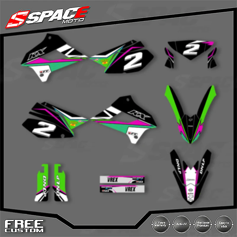 

SPACE Motorcycle Graphics Decals Stickers for KAWASAKI 2008 2009 2010 2011 2012 2013-2021 KLX250 Decals Stickers Kits 002