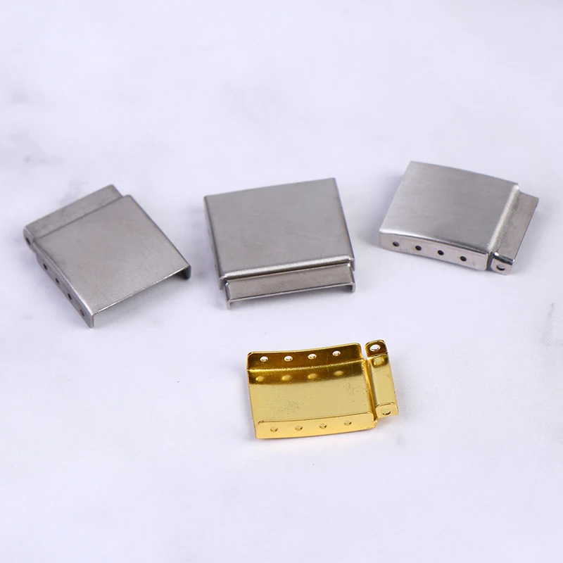 1Pc Steel Watch Strap Bracelet Extender Clasp Extension With Step Gold/ SIlver Color 12-24mm Repair Accessory For Watch Repair