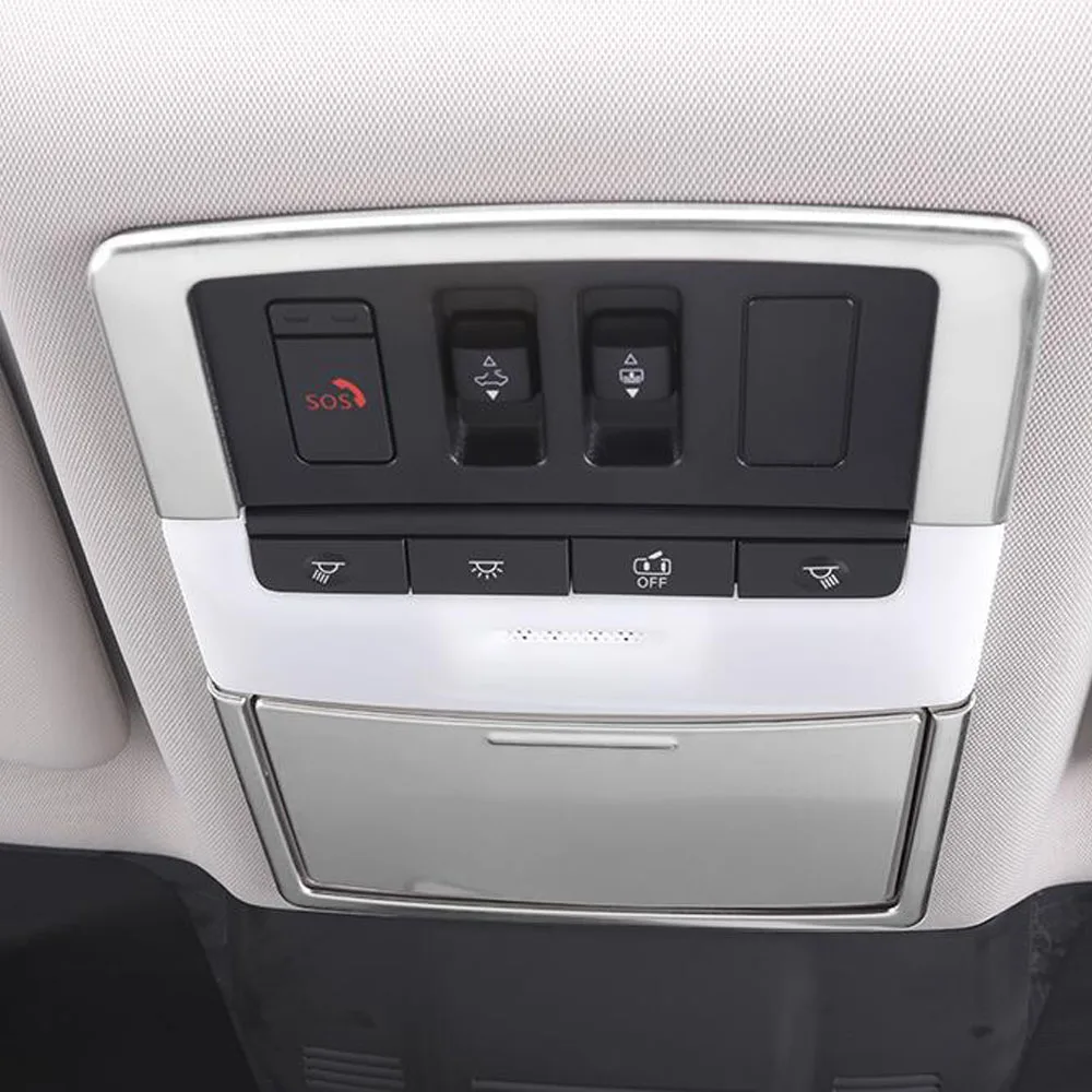 الجبهة القراءة ضوء غطاء إطاري الكسوة ABS البلاستيك/الصلب سيارة عصا اكسسوارات لنيسان X-trail Xtrail Rogue 2021 2022 2023