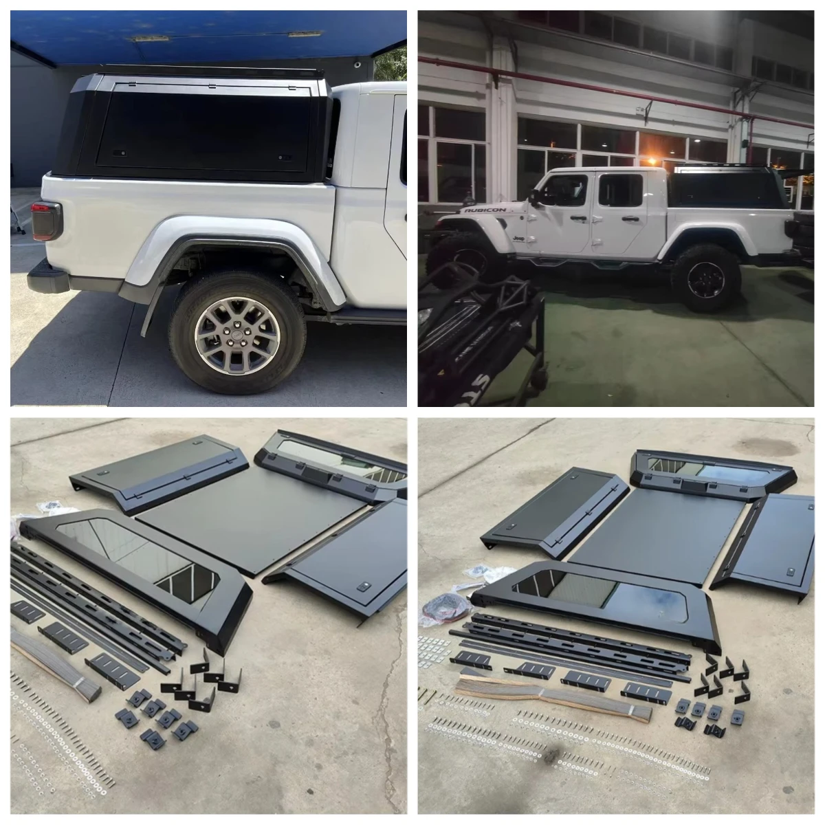 

2025 Gladiator Waterproof Heavy Duty Truck Aluminum Hard Top Canopy Pickup Trunk Bed Camper Shell Topper with 3 Doors Open