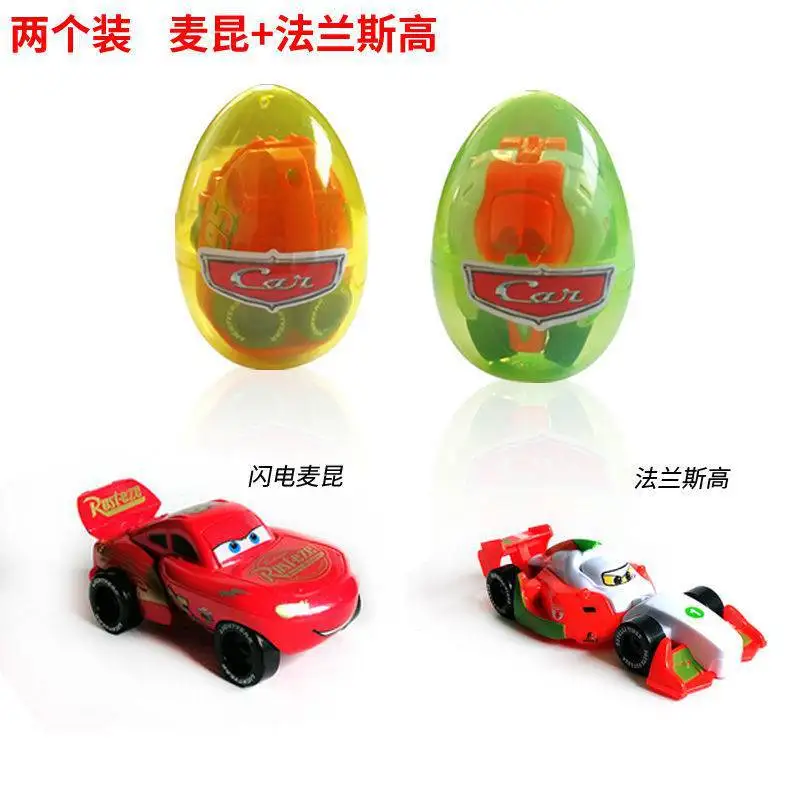 Auto Disney che trasformano il giocattolo dell\'auto lightning mcqueen die car racing story egg trasformare l\'auto giocattolo per bambini regalo di