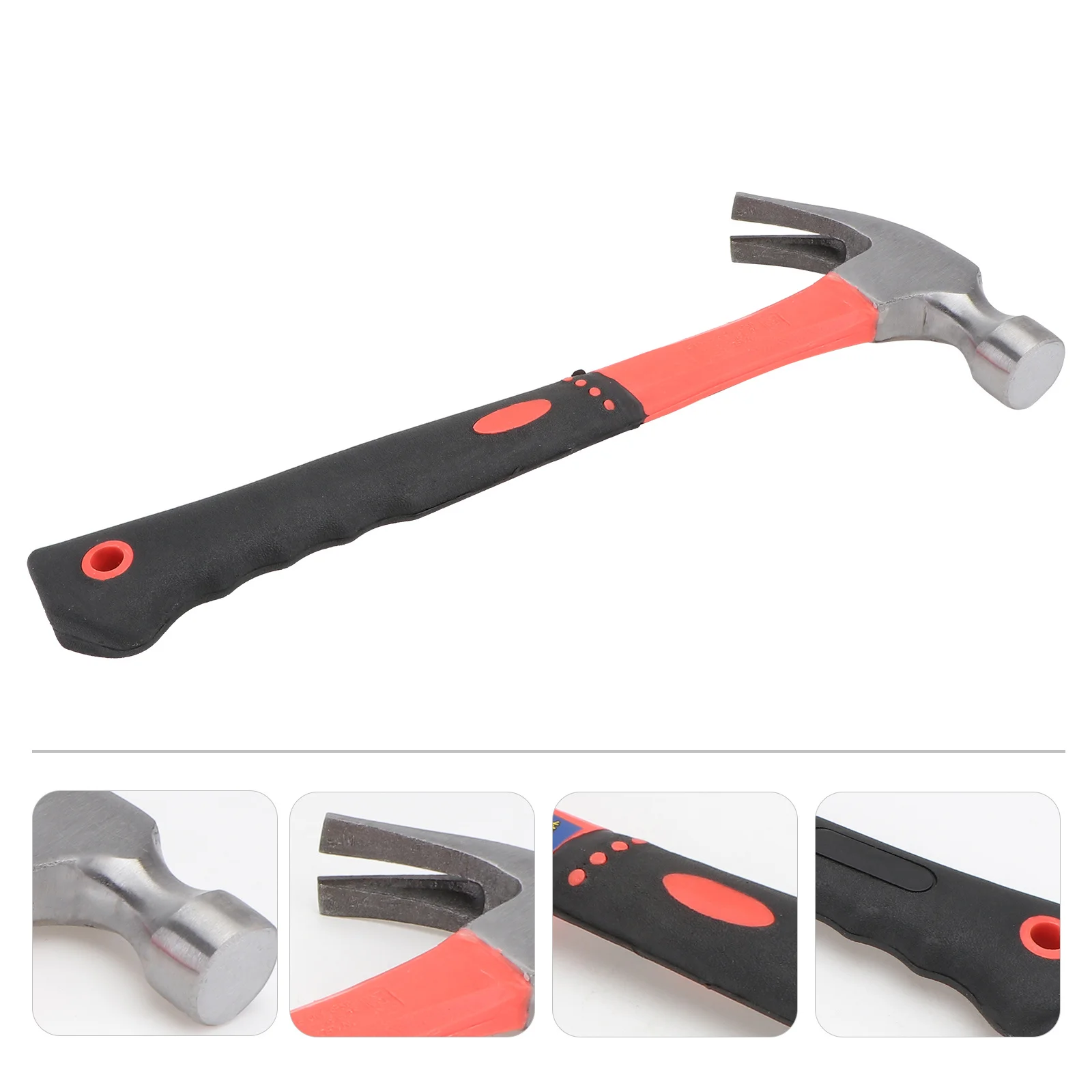 

1Pcs Claw Hammer Insulated Handle Non-Slip Magnetic Head Compact Size Nail Pulling Durable Practical Claw Hammer