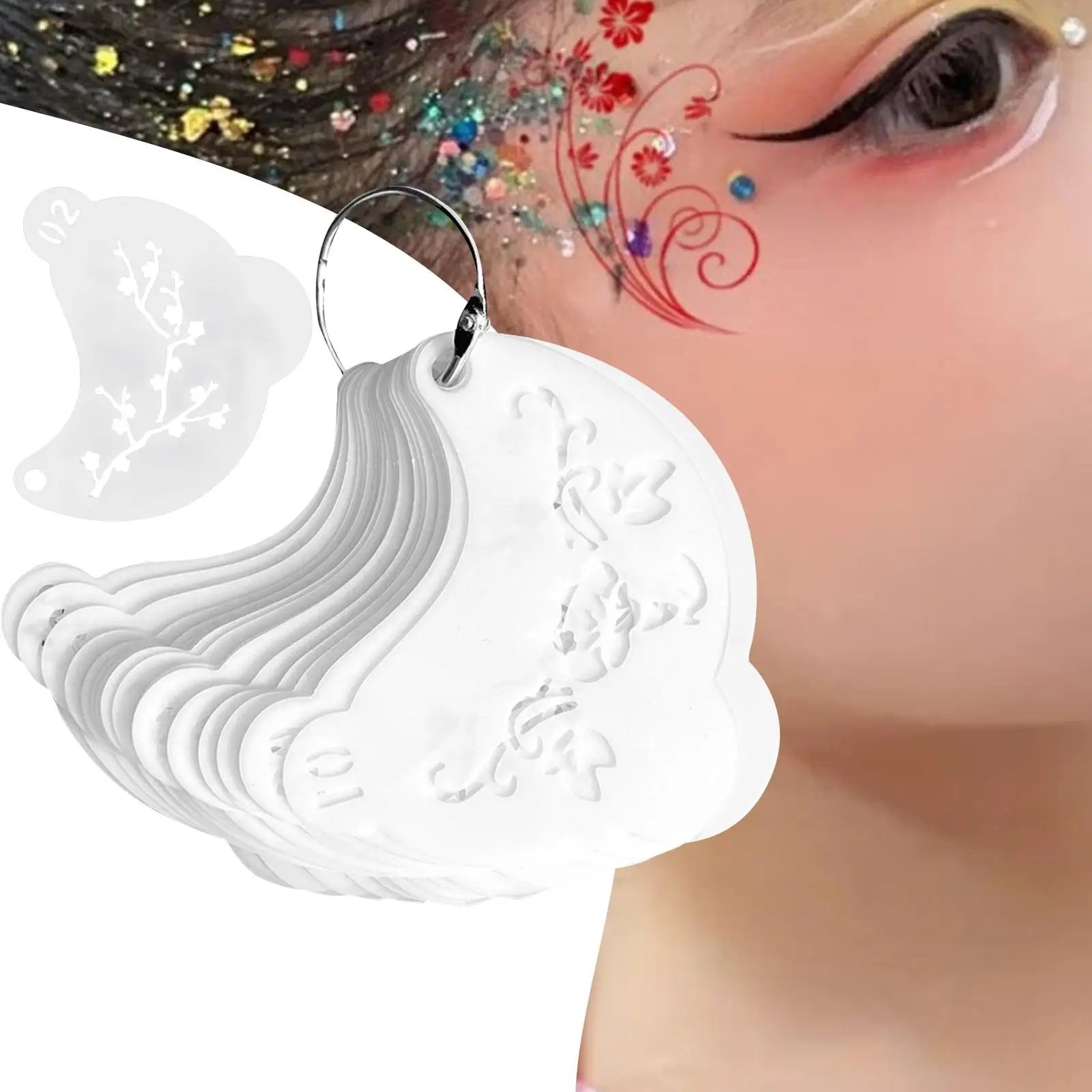 

25x Face Paint Stencils Face Painting Stencils Reusable Templates for Party