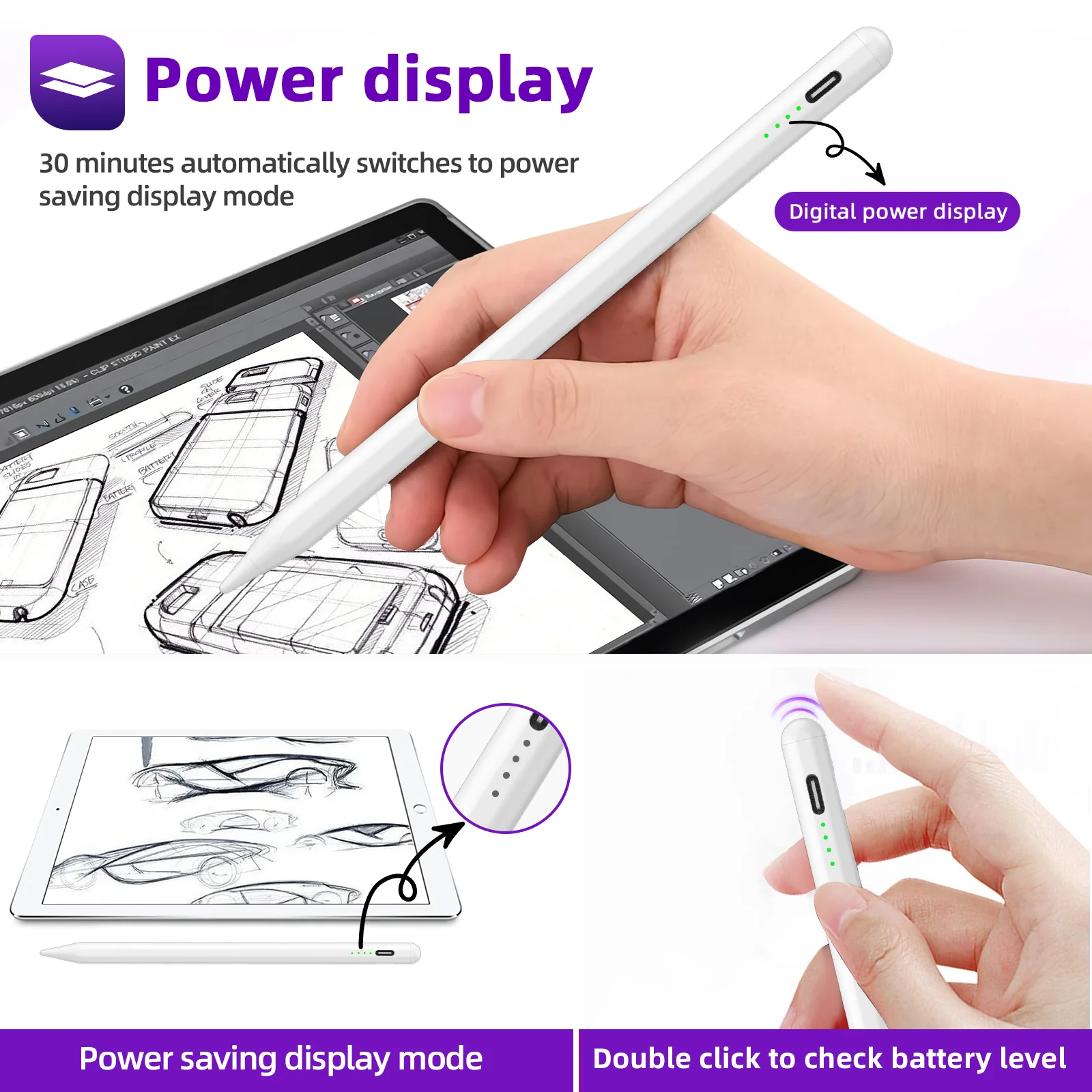 Universal Stylus Pen for iPad iPhone Samsung Huawei Xiaomi Tablet Mobile Phone Precise Touch Screen Drawing Capacitive Pen