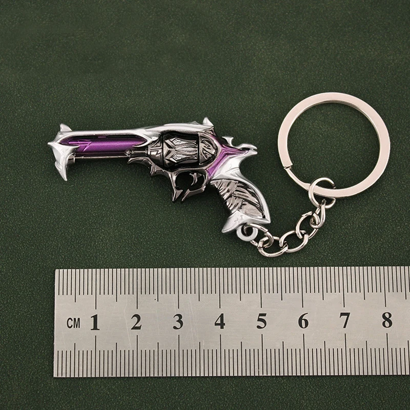 6cm Valorant Melee Reaver Top Scorer Keychain Game Peripheral Revolver Model Pendant Key Ring Fans Kids Bag Car Jewelry Gift Toy