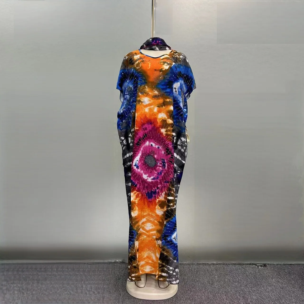 Новая мода, летнее повседневное свободное дышащее платье с большим принтом и африканским принтом, женское хлопковое платье