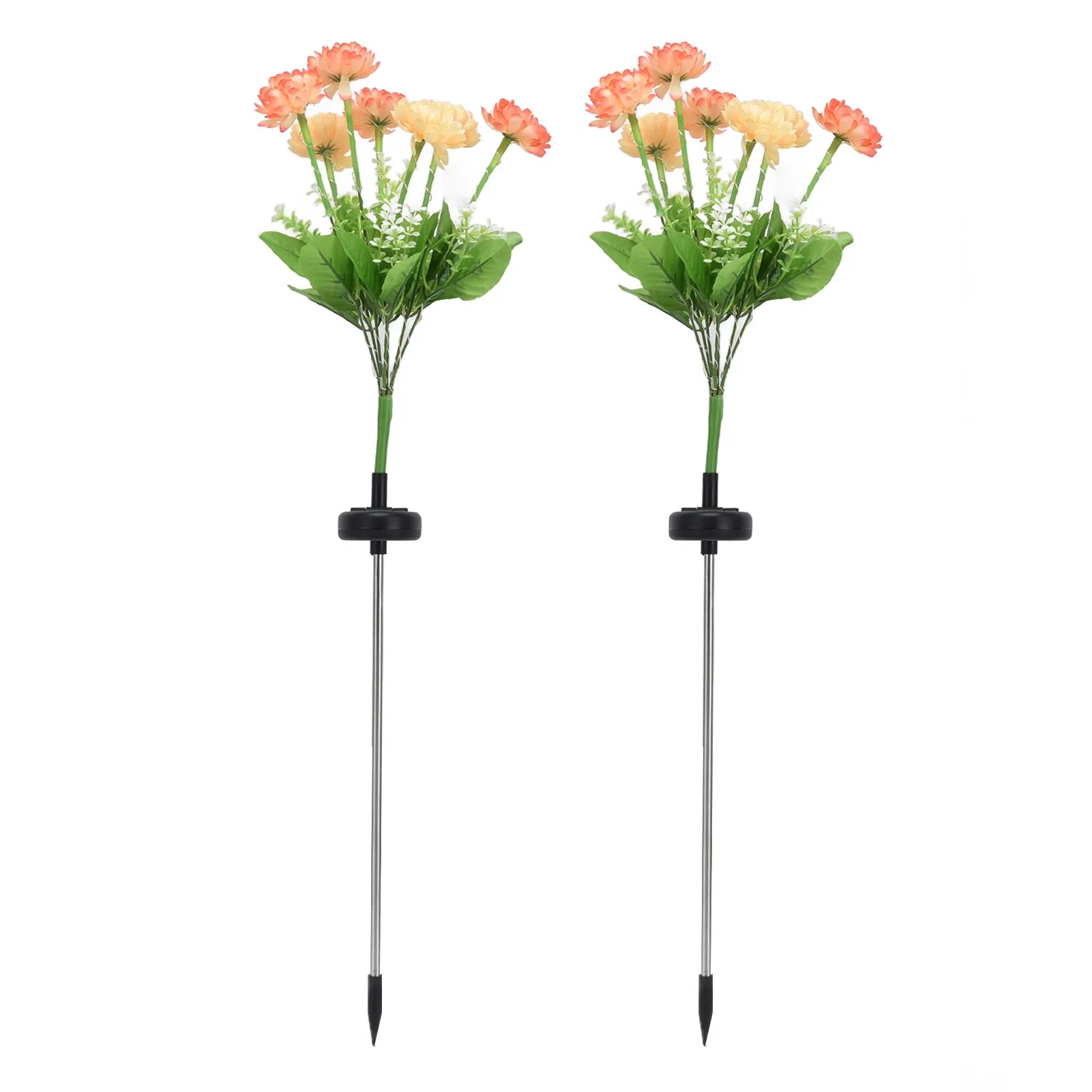 

2 шт. солнечные садовые фонари, уличный имитационный цветочный светильник, светодиодный декоративный цветочный светильник, сад, патио, газон, двор, дорожка, аксессуары