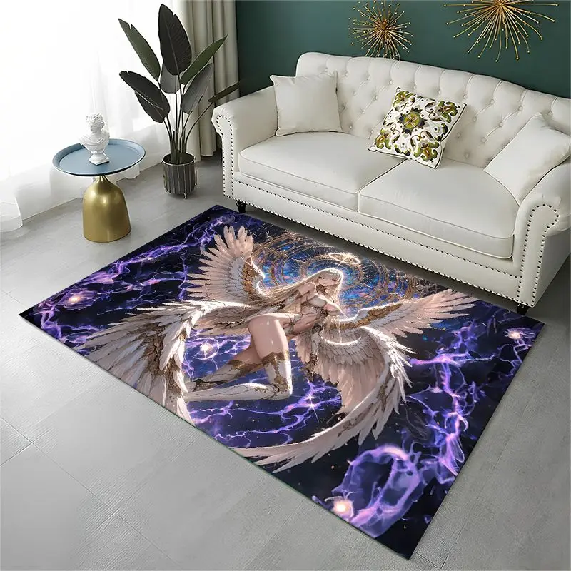 Gothic Dark Cartoon Cute Girls Anime Characters Large Area Rug Non-slip Carpet for Bedroom Living Room Sofa Doormat Home Decor - view 5