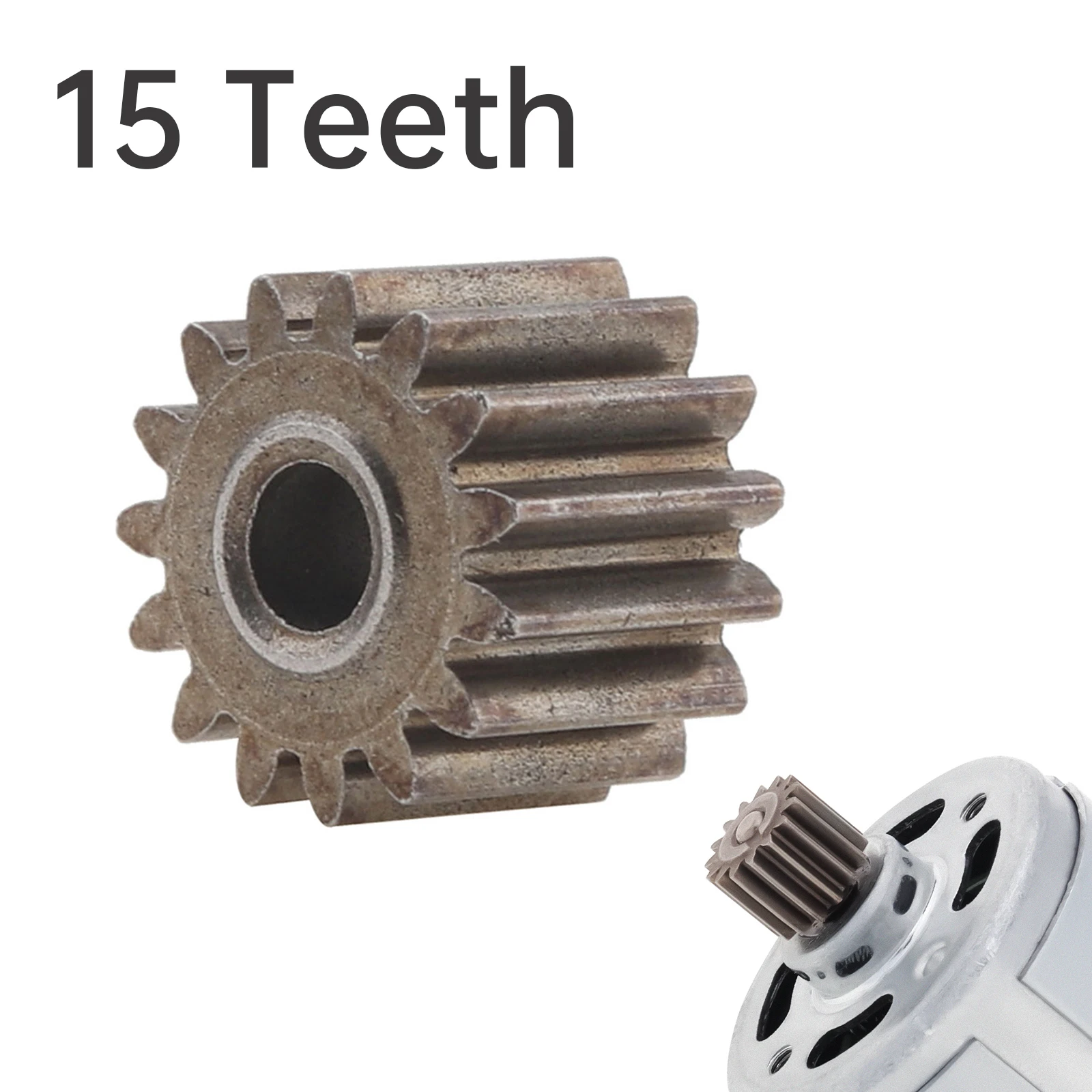 15 Teeth DC Motor Gear 10.2mm Diameter Replaceable Motor Gear for RS550 10.8V 12V 14.4V 16.8V 18V 21V DC Motor