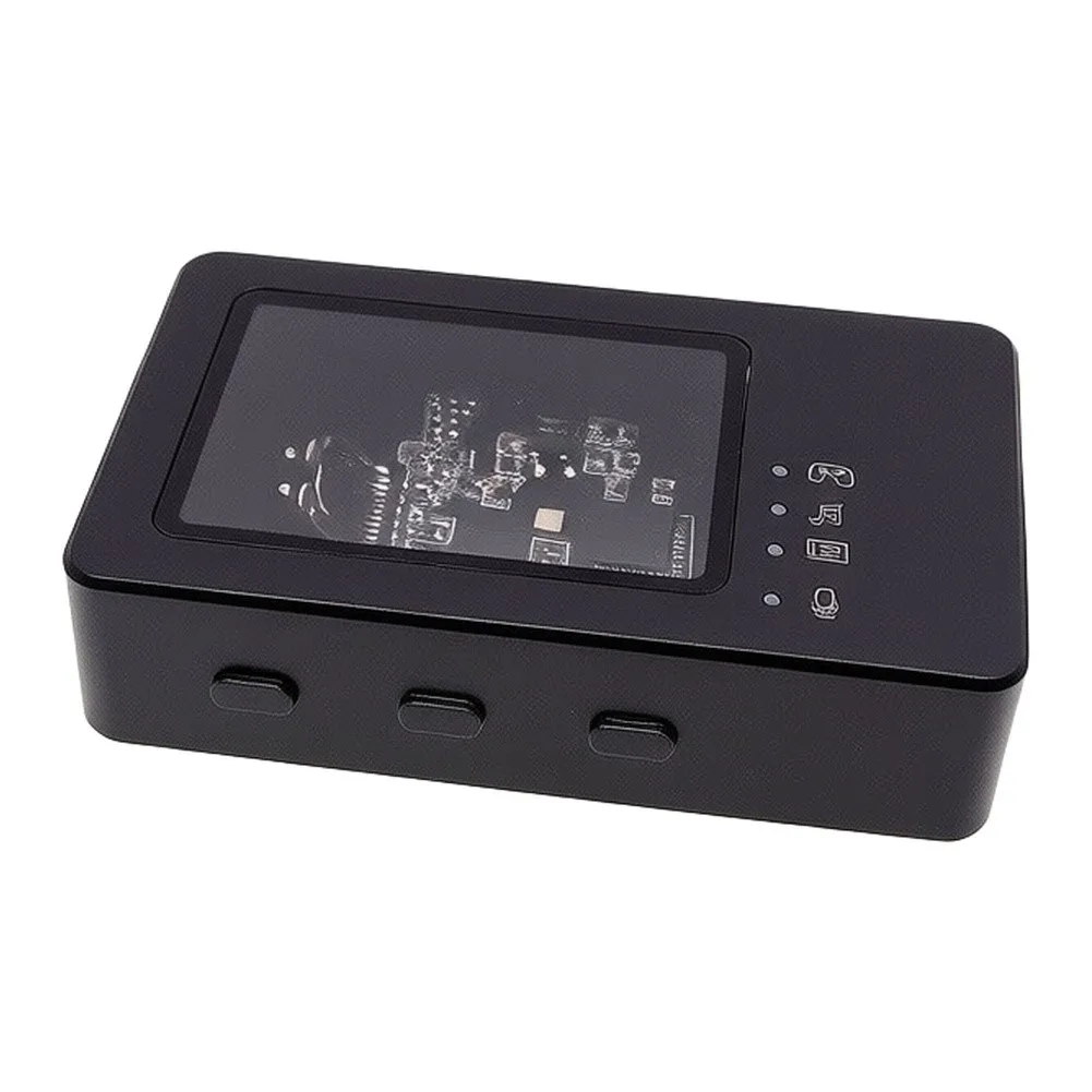 For USB-C to 3.5mm External Sound Card for 7.1 Surround Audio For Gaming Streaming Portable ABS Design 6x4x2cm