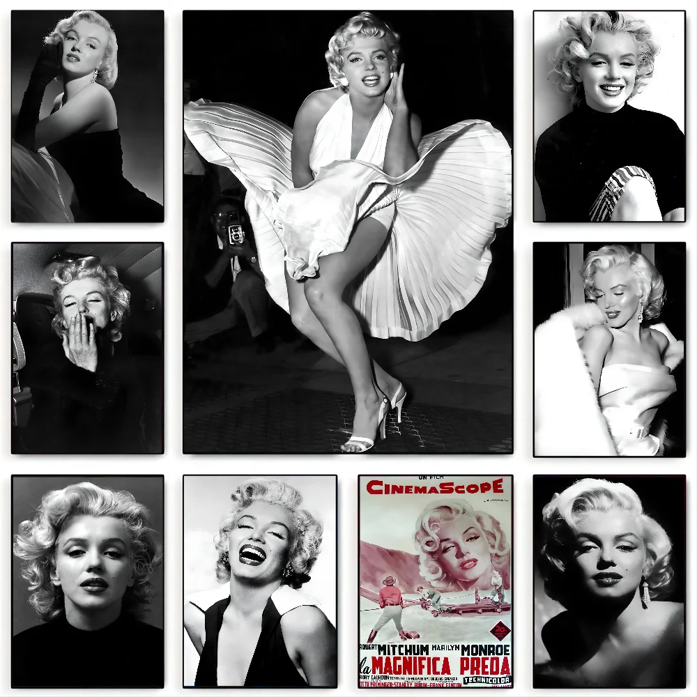 1PC Marilyn Monroe Poster Paper Print Home Living Room Bedroom Entrance Bar Restaurant Cafe Art Painting Decoration