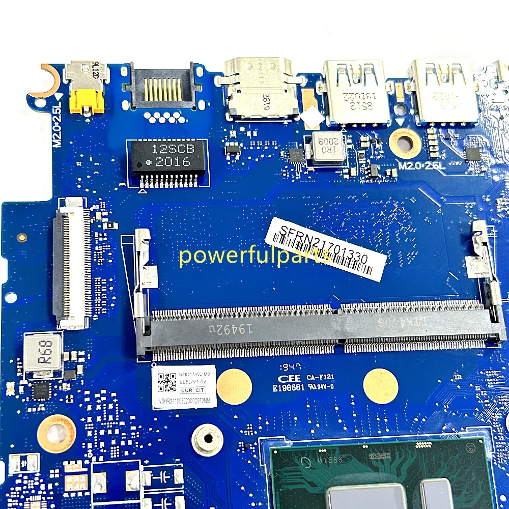 Imagem -02 - Laptop Motherboard para Acer Trabalhando Bem A51452k Nbhrx11003 Nb8517 mb v2 I38th Gen Cpu On-board