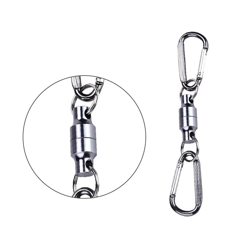 Carp fishing magnetic tool release rack fly fishing reel net release with keychain fishing clip magnetic buckle accessories