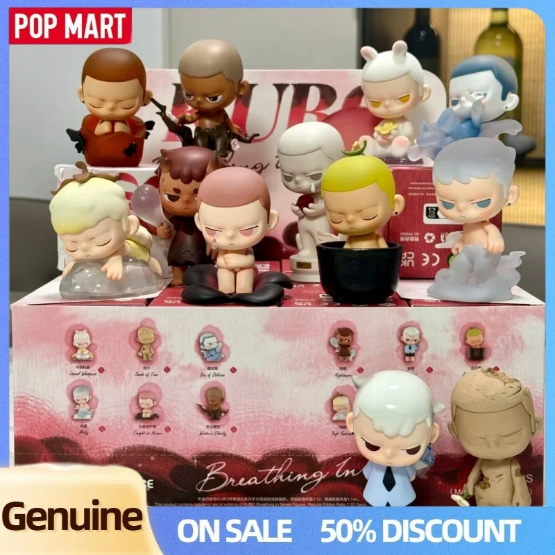 POP MART Kubo Breathing In Series กล่องสุ่มของเล่น ตุ๊กตา ฟิกเกอร์อนิเมะน่ารัก ของสะสม ของขวัญ