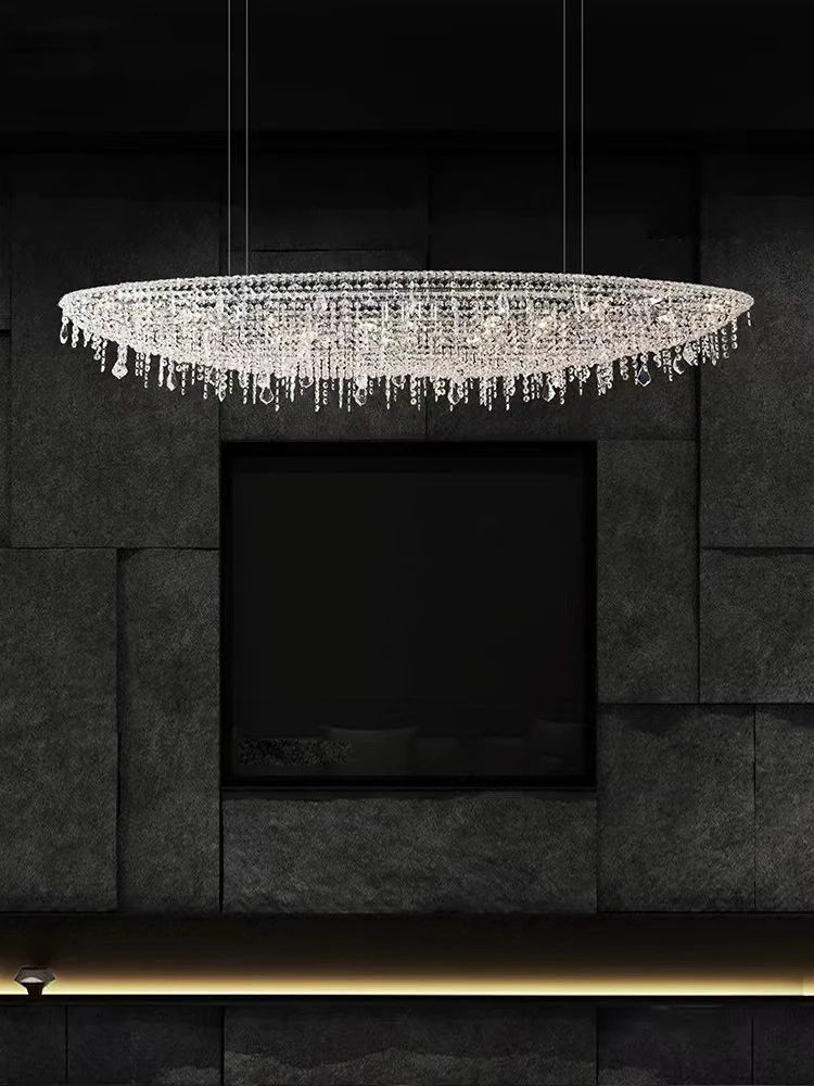 Moon Boat K9 Crytstal Series LED Hanging Lamps Ceiling Chandelier Pendant Light Suspension Luminaire Lampen For Dinning Room