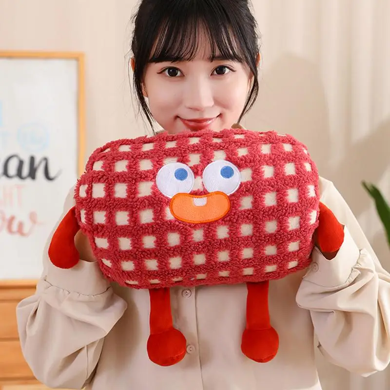 Hand Warmer Plush Toy Kawaii Stuffed Animal Hand Warmer Toy Winter Hugging Cushion Throw Pillow for Adults Children Women Girls