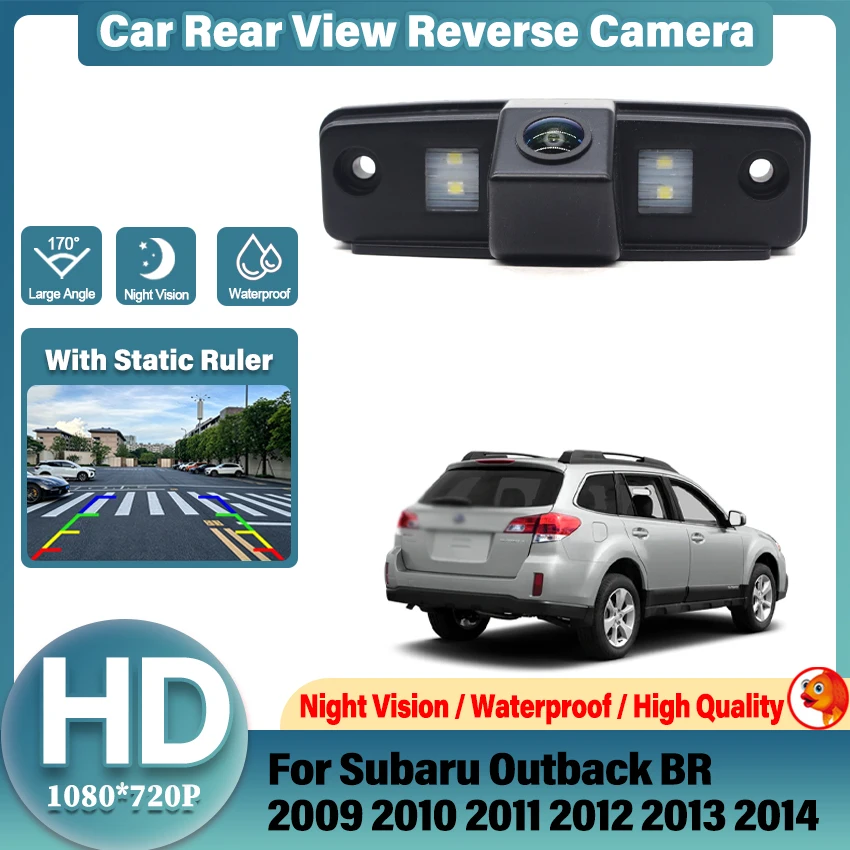 CCD HD Fisheye Rear View Camera For Subaru Outback BR 2009 2010 2011 2012 2013 2014 Car Reverse Parking Monitor Night Vision