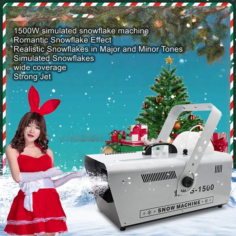 800W 1500W Snow Machine Stage-Specific Snow Sprayer Wedding Simulated Snow Generator