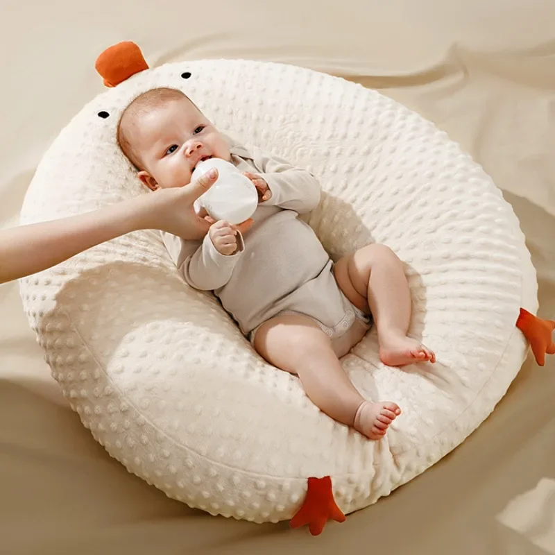 

Multifunctional Baby Pillow Ramp Pillow: Anti-Roll, Nursing, and Tummy Time Features,Air Mesh Fabric for Breathability.Easy Care