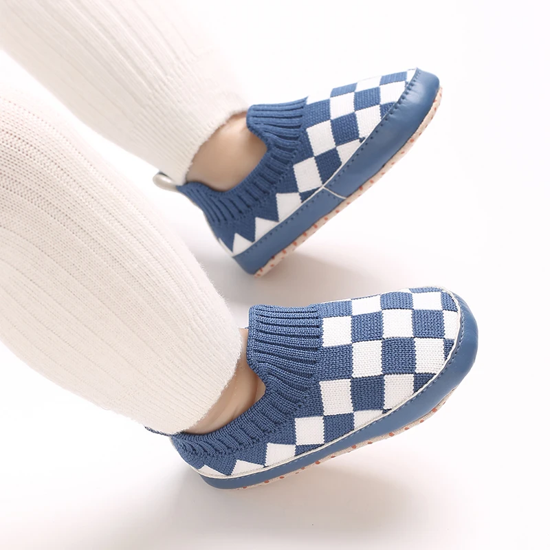 Klassische karierte Sportschuhe für Kleinkinder, Jungenschuhe für Mädchen, atmungsaktive Mesh-Baumwollsohle, lässig, Sport, 0–18 Monate, Baby Walk – Detail 14